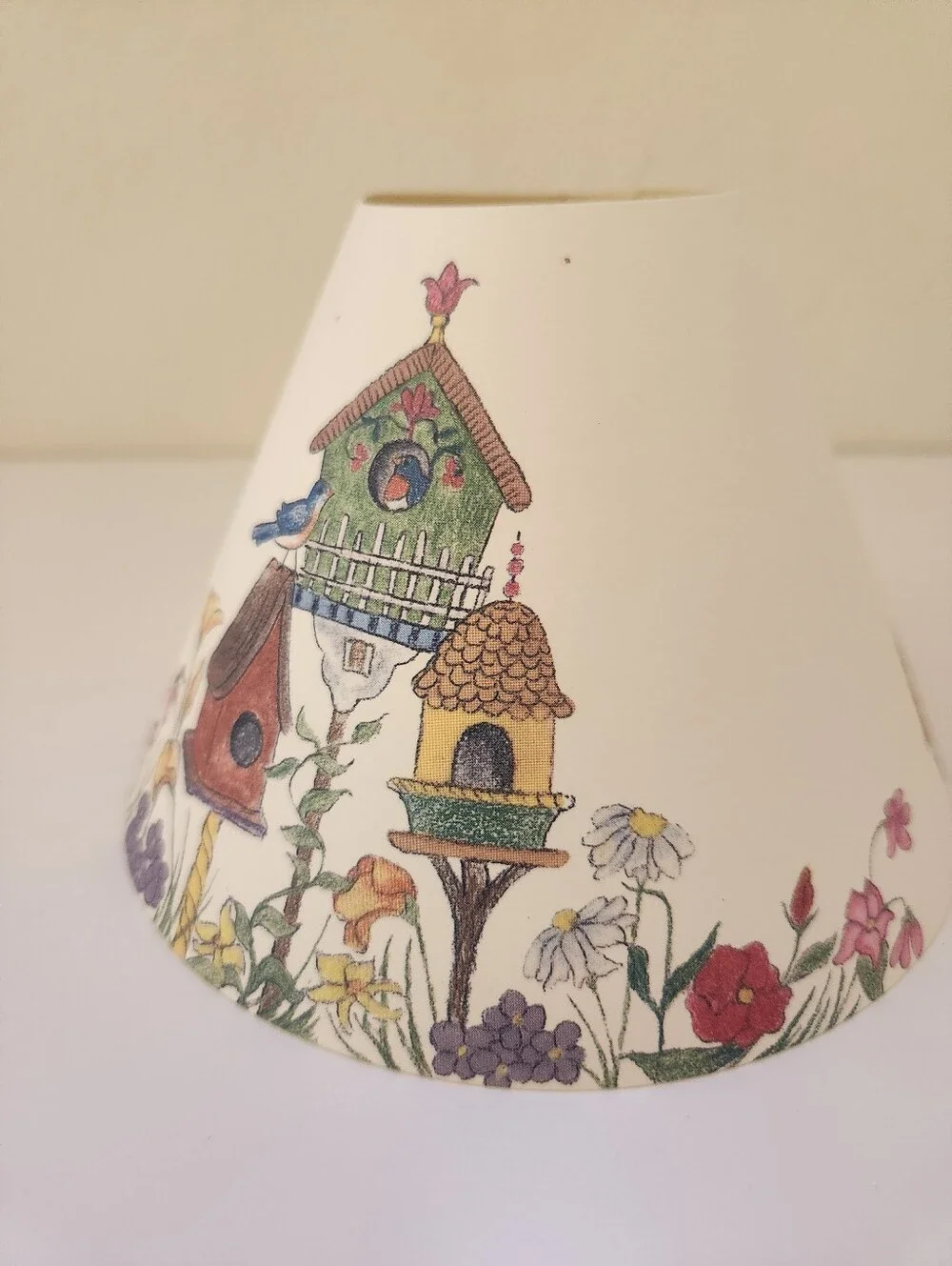 Vintage Candle Bonnets Birdhouse Floral Candle Shade 1997 Candle Station